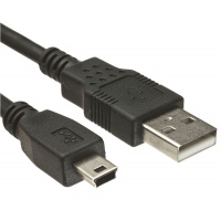Καλώδιο USB 2.0 σε USB Mini CAB-U025, copper, 1.5m, μαύρο POWERTECH