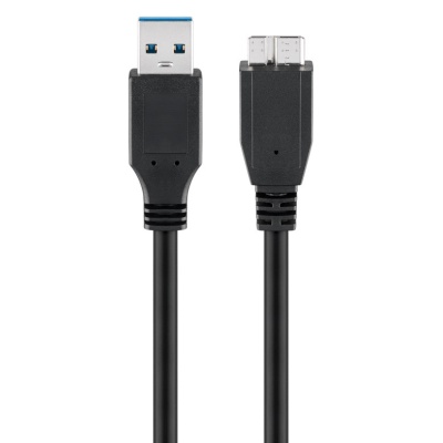 Καλώδιο USB 3.0 σε USB 3.0 micro Τype B 95026, 1.8m, μαύρο